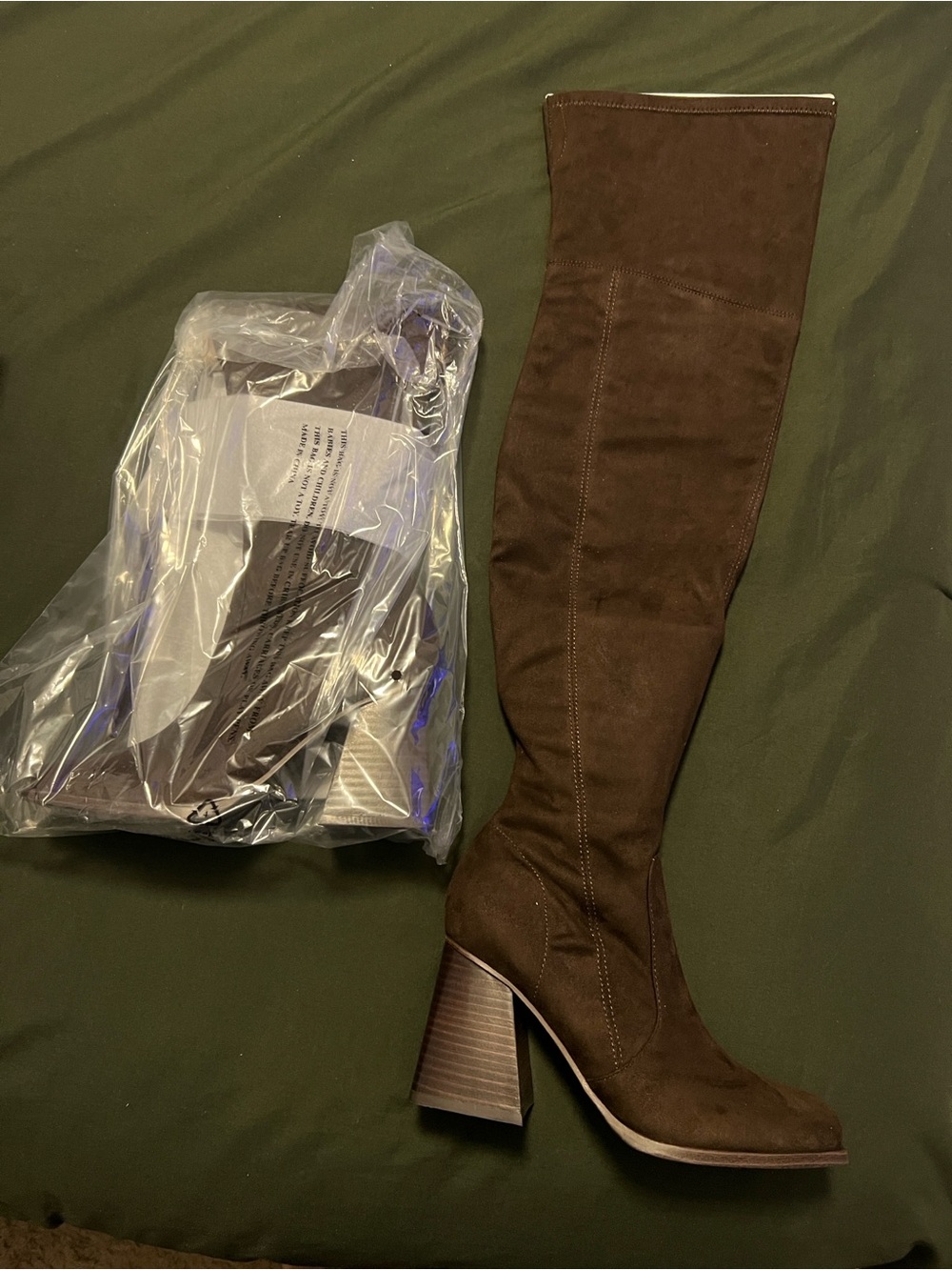 Nine West Tall Dark Brown 201 Suede Over-the-Knee Boots size 5.5